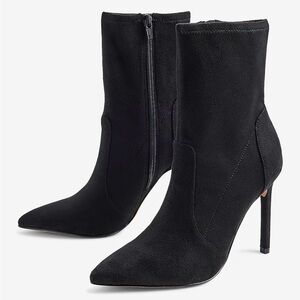 Express Suede Thin Heel Sock Boots Size 10 New